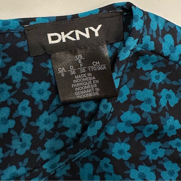 DKNY Puff Sleeve A-Line Dress 👗 - Picture 3 of 5